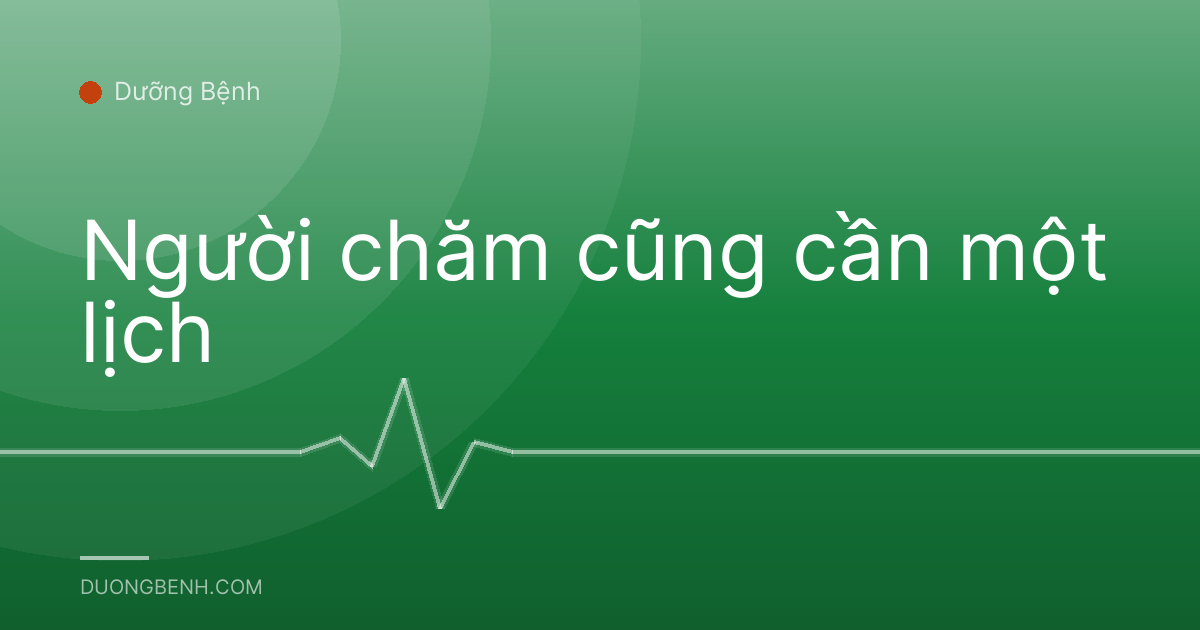 Người chăm cũng cần một lịch